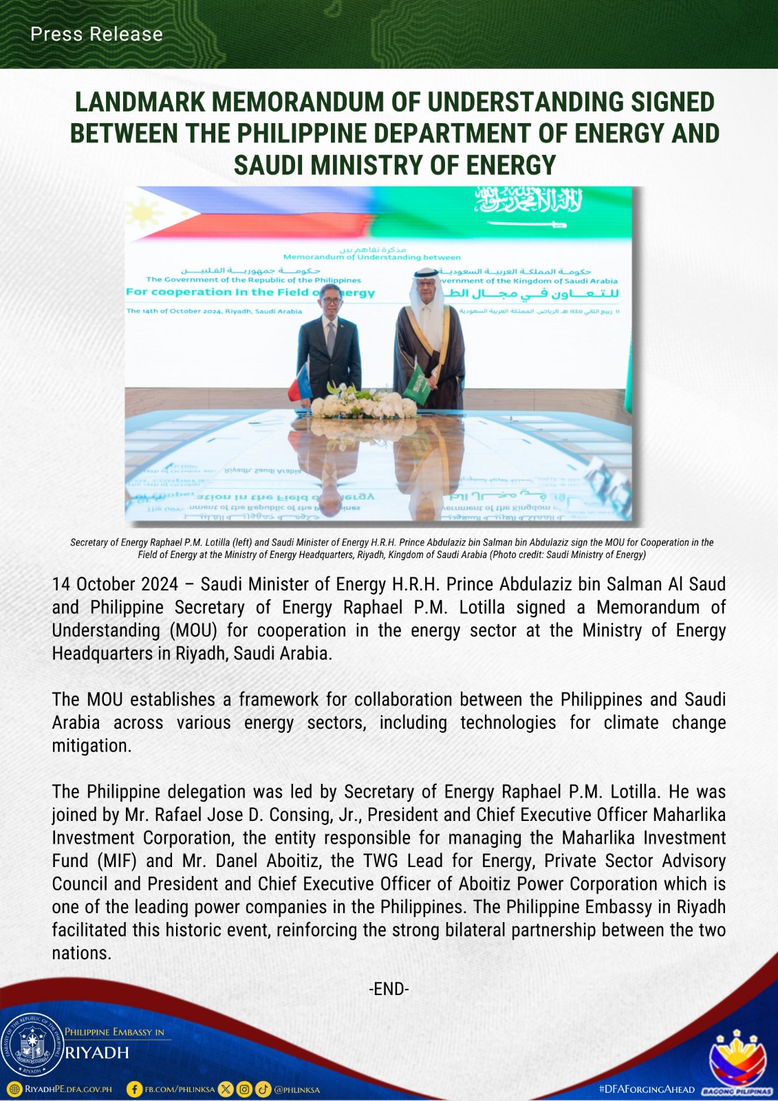 MoU Signing between PH DOE and KSA MOE 1