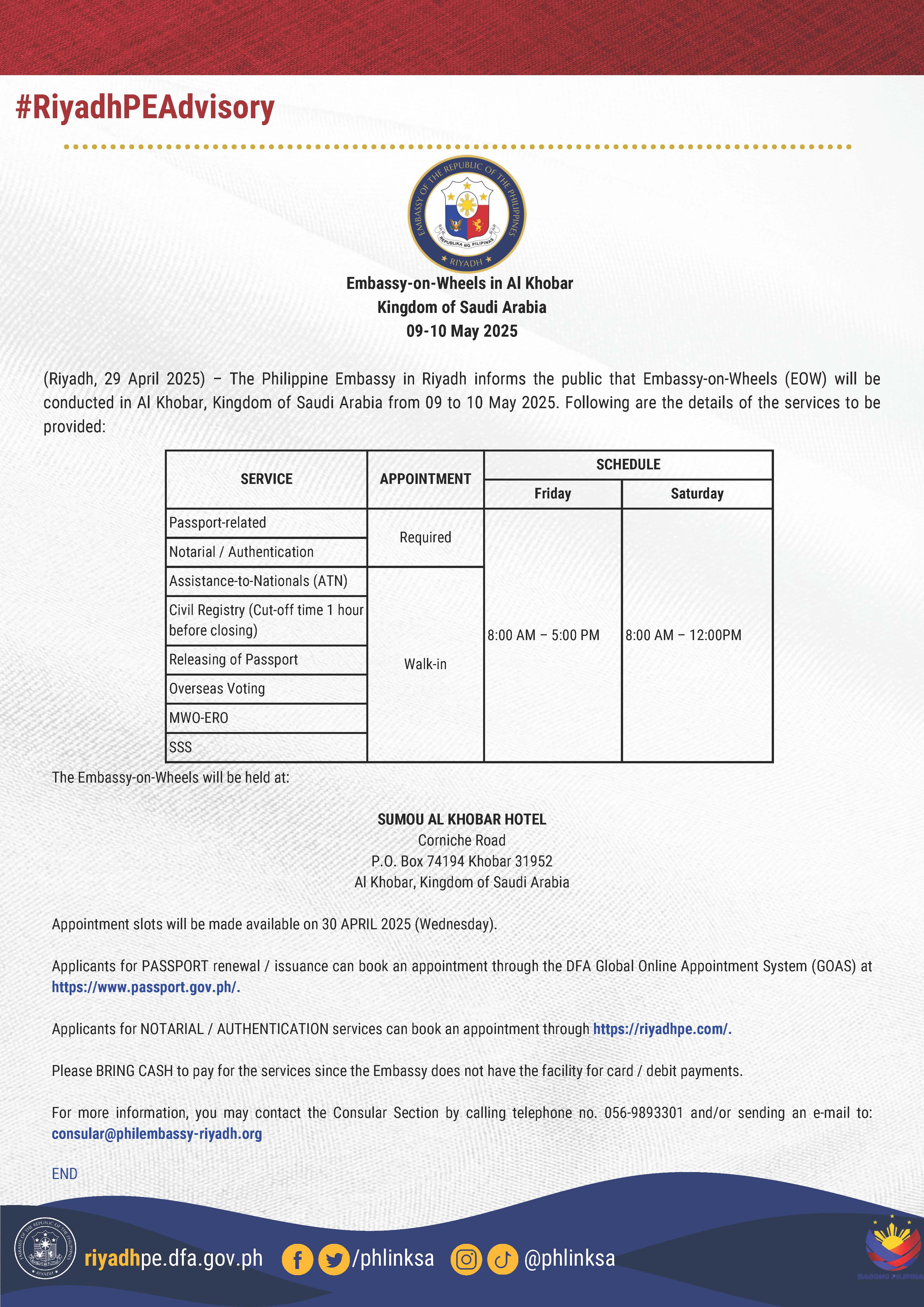 PR 018 2025 Embassy on Wheels in Al Khobar 09 10 May 2025