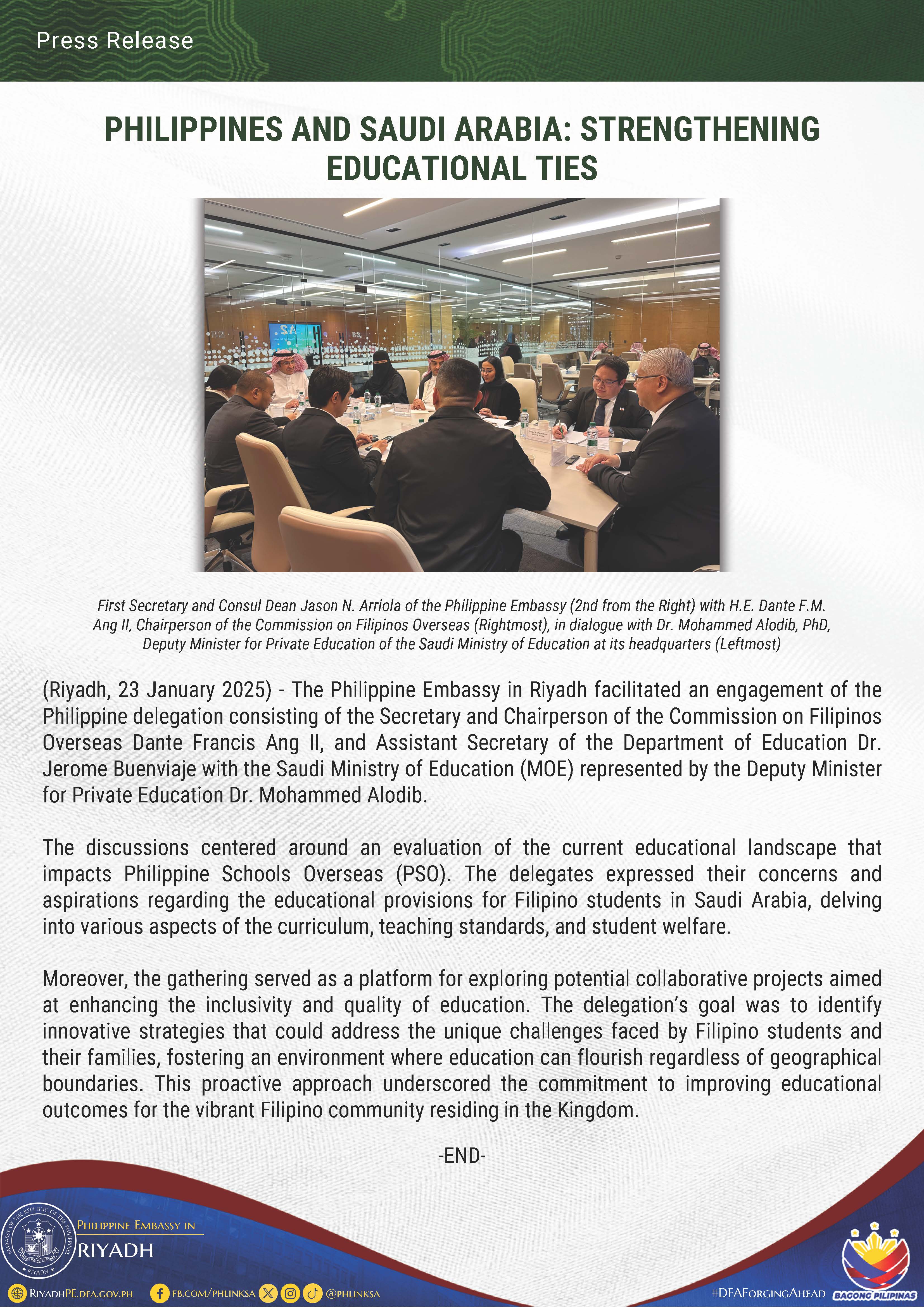 PR 005 2025 PHILIPPINES AND SAUDI ARABIA STRENGTHENING EDUCATIONAL TIES Page 1