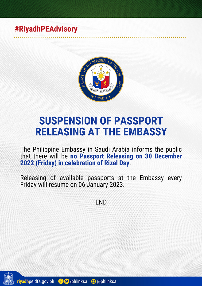 Suspension of Passport Releasing