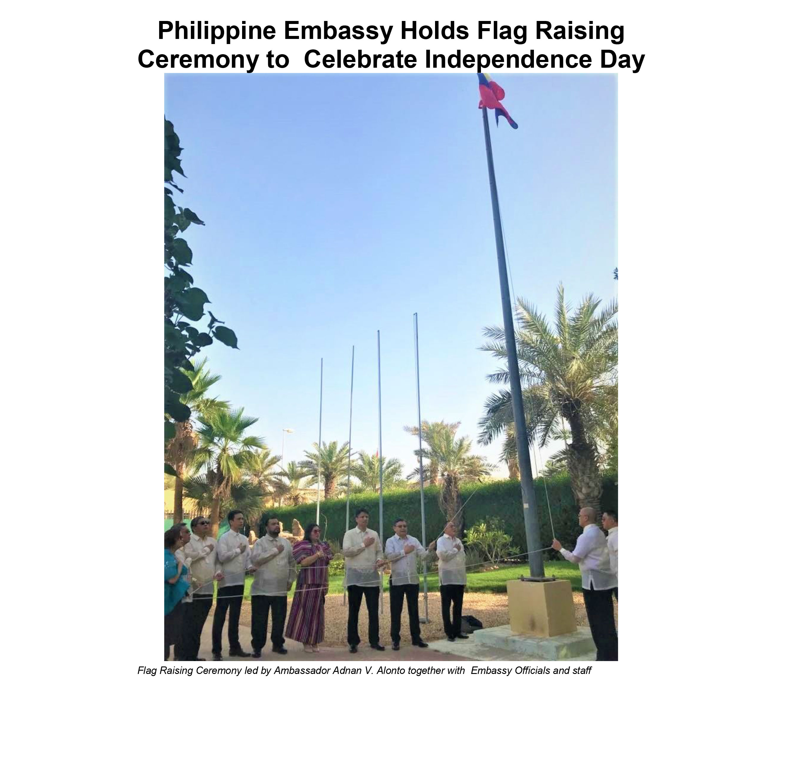 PR 075 2018 Philippine Embassy Holds Flag Raising Ceremony to Celebrate Independence Day 1